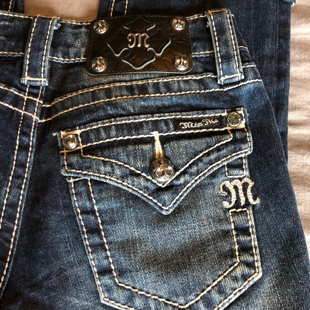 Miss Me Crop Distressed Jeans JS4009C9 Size 25 EUC - Picture 8 of 8